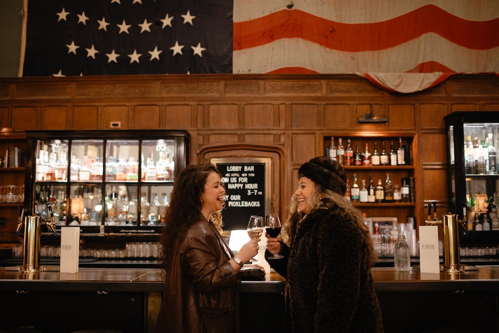 Summer of Football 2026 in New York - people drinking at a bar